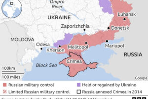 Ukraine, contrôle de l’armée russe (Wikipédia)